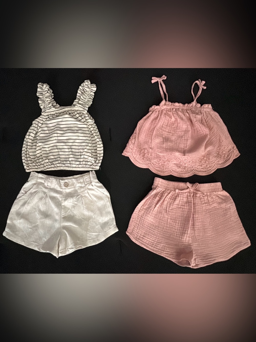 Jessica Simpson Kids Matching Sets - Pink & White